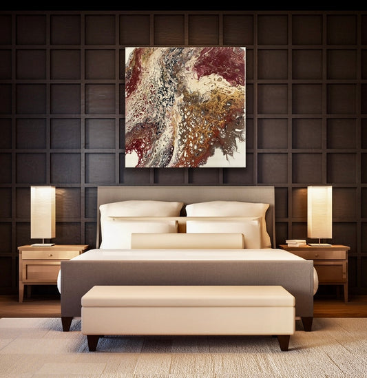 Magnificent Original Acrylic Canvas Earth tons, just like a FALL DAY