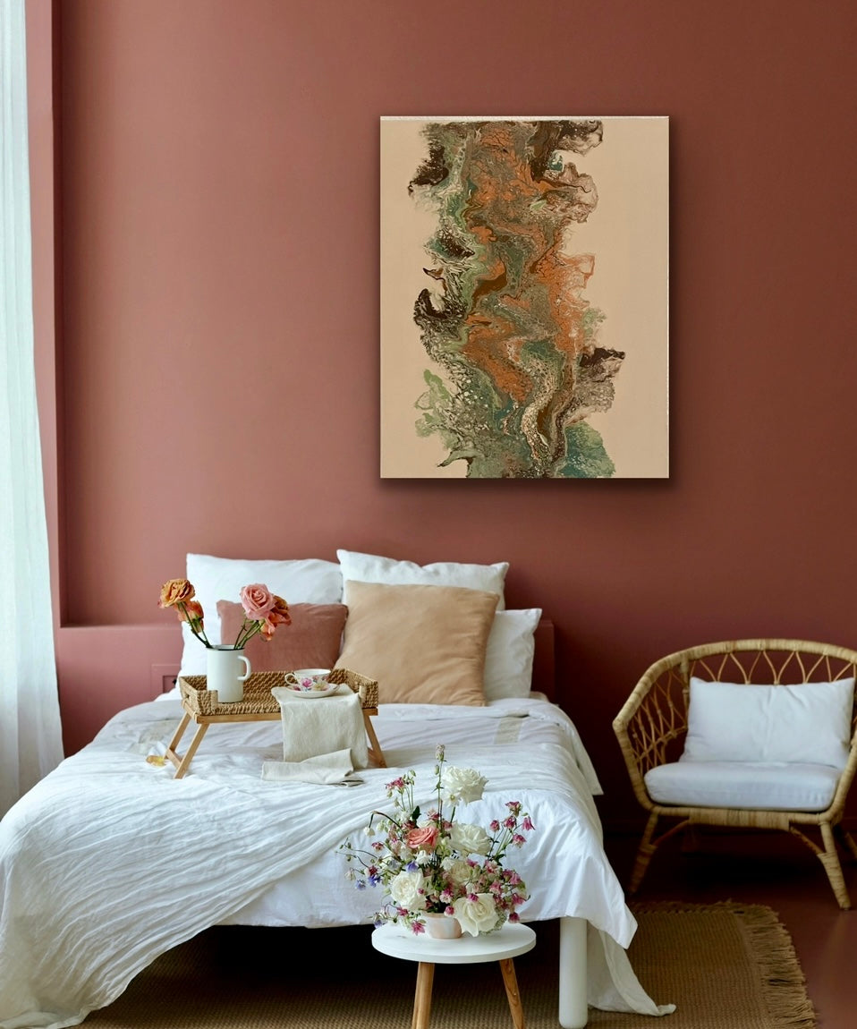 Beautiful, Acrylic Abstract painting, Fall Colors, only one of a kind